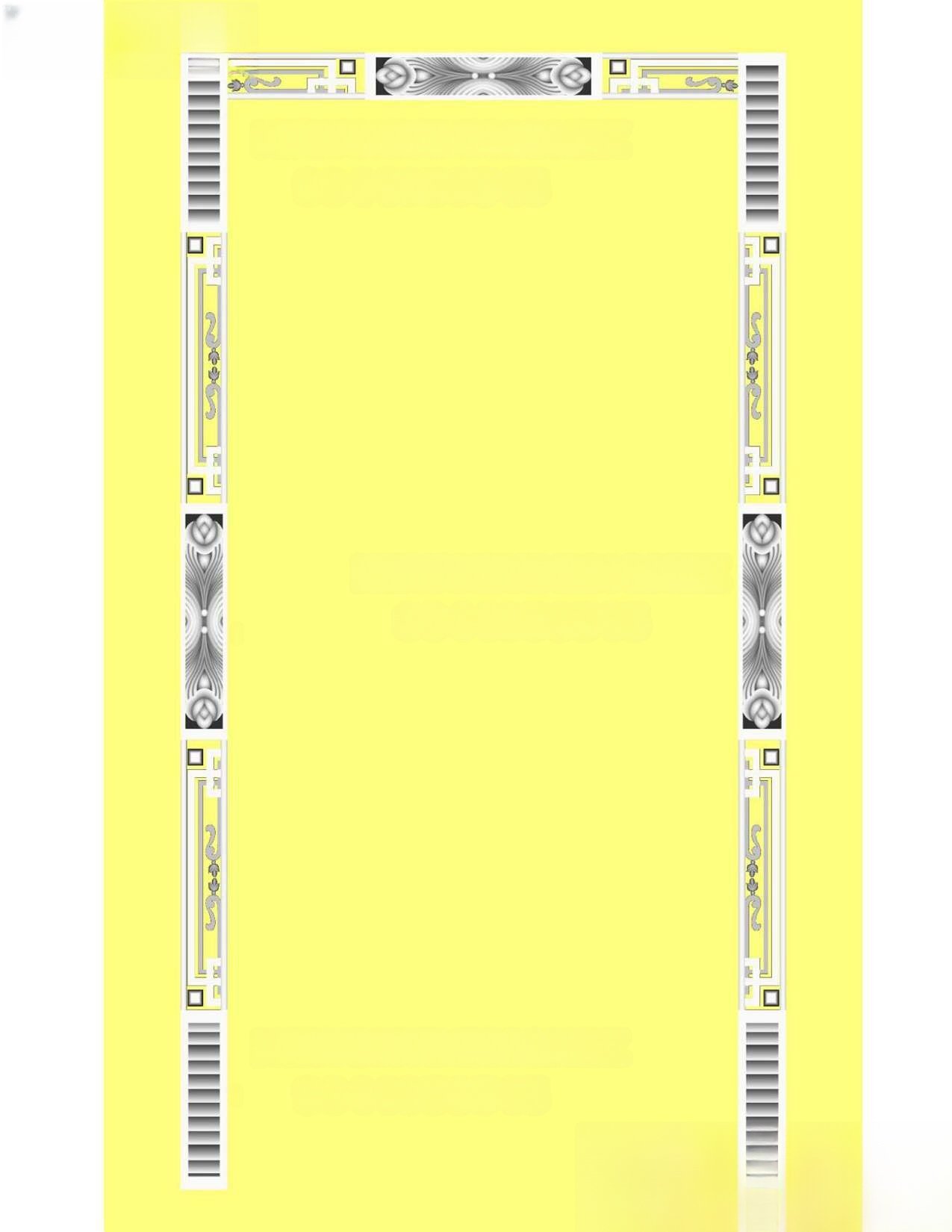 MD - MIX-03 Elegant Geometric Frame & Border CNC Relief Design